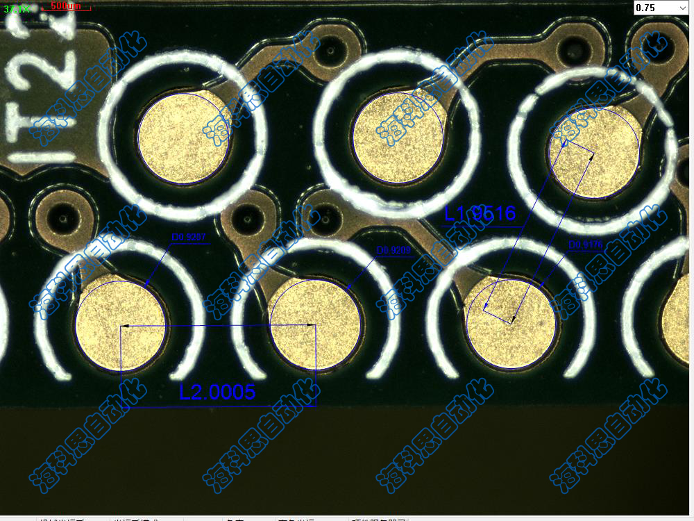 焊盤尺寸圓心距測(cè)量